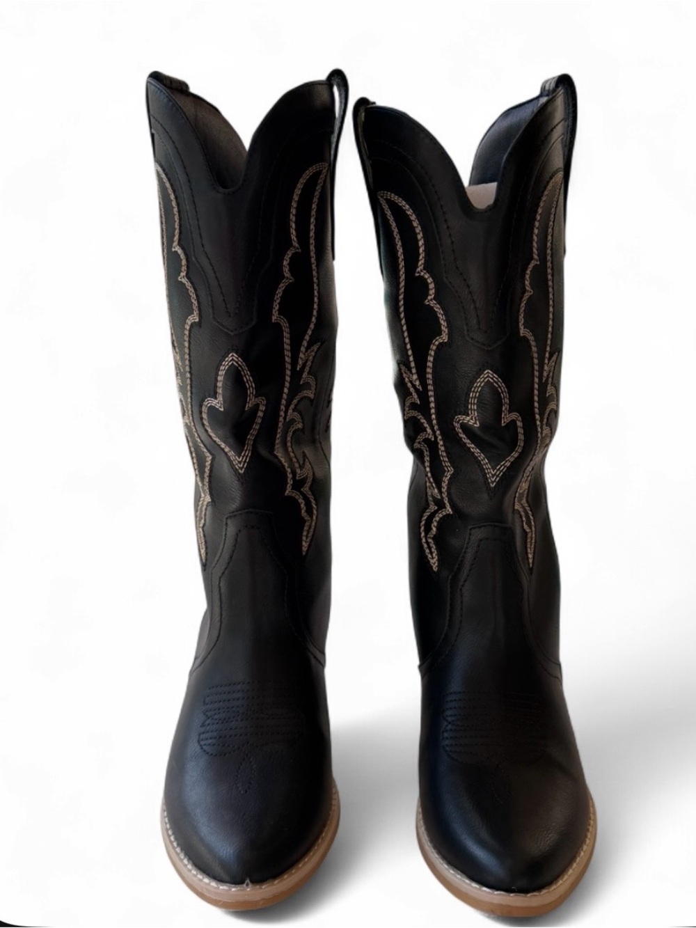 NEW Classic Black Western Knee-High cowboy Boots - Women's